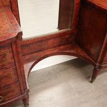 Load image into Gallery viewer, x SOLD Antique French Burr Walnut Dressing Table, Twin Pedestal Mirror Dressing Table. B10436