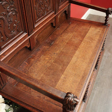 Load image into Gallery viewer, x SOLD Antique French Hall Seat, Lift Lid Blanket Shoe Box Hall Settle Bench Seat Chair. B10144
