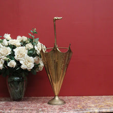Load image into Gallery viewer, x SOLD Vintage French Brass Umbrella Holder, Umbrella Shaped Umbrella Stand B11212
