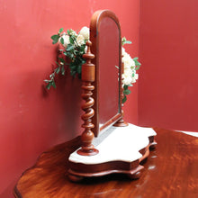 Load image into Gallery viewer, x SOLD Antique English Mahogany Marble Base, Chest of Drawers Mirror, Toilet Mirror B10706