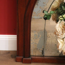 Load image into Gallery viewer, Antique French Mantle Mirror, French Walnut and Bevelled Edge Hall Wall Mirror B10571
