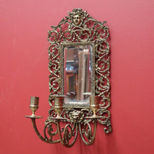 Load image into Gallery viewer, x SOLD Pair of Antique French Brass and Mirror Girandoles, Candle Holders, Wall Sconces B11241