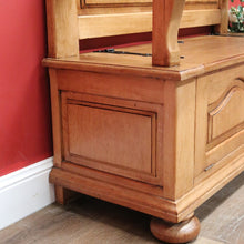 Load image into Gallery viewer, x SOLD Vintage French Hall Seat, Lift lid Shoe Box, Hall Seat Armchair, Chair Storage B10586