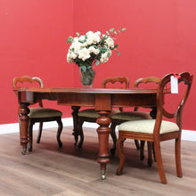 Load image into Gallery viewer, x SOLD Antique English D-End Dining Table, Antique Mahogany 3 Leaf Kitchen Dining Table B10823