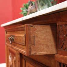 Load image into Gallery viewer, x SOLD Antique French Oak and Marble Sideboard, Two Drawer Entry, Foyer or Hall Cabinet B10956