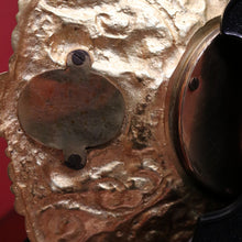 Load image into Gallery viewer, x SOLD Antique Italian Brass and Porcelain Display Plate with Cupids and Floral Detail. B11292