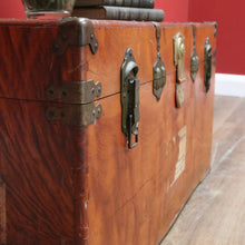 Load image into Gallery viewer, x SOLD Antique English Camphor Box, Marriage Chest, Coffee Table, Toy or Blanket Box B10977