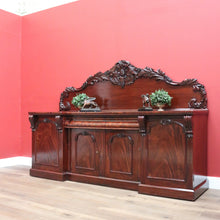 Load image into Gallery viewer, x SOLD Australia Cedar Breakfront Sideboard Cabinet with Carved Backboard B10714