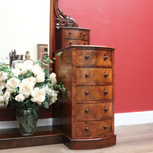 Load image into Gallery viewer, x SOLD Antique English Dressing Table Burr Walnut Cheval Mirror, Drawers Dressing Table B10742