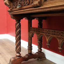 Load image into Gallery viewer, x SOLD Antique French Hall Table, French Oak and Brass Handles Two Drawer Hall Table B11123