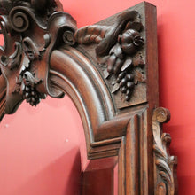 Load image into Gallery viewer, x SOLD Antique French Oak Mirror, Overmantle Mirror, Bevelled Edge Hall Mirror B10086