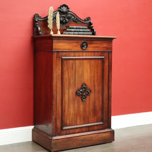 Load image into Gallery viewer, x SOLD Antique French Church Cabinet Hall Cabinet Cupboard Lamp Side Table in Mahogany. B10333