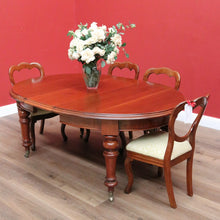 Load image into Gallery viewer, x SOLD Antique English D-End Dining Table, Antique Mahogany 3 Leaf Kitchen Dining Table B10823