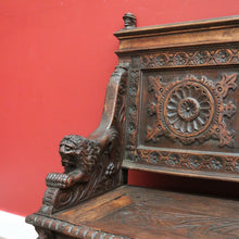 Load image into Gallery viewer, x SOLD Antique French Oak Hall Settle, Hall Chair with Lift Lid Blanket Box, Hall Seat B10728