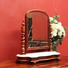 Load image into Gallery viewer, x SOLD Antique English Mahogany Marble Base, Chest of Drawers Mirror, Toilet Mirror B10706