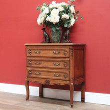 Load image into Gallery viewer, x SOLD Vintage French Chest of Drawers with Cupboard Below, French Bedside Cabinet, Hall Chest B10884