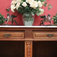 Load image into Gallery viewer, x SOLD Antique French Oak and Marble Sideboard, Two Drawer Entry, Foyer or Hall Cabinet B10956