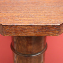 Load image into Gallery viewer, x SOLD Antique French Oak Pedestal, Plant stand in Oak Timbers, Statue Stand or Holder B11248