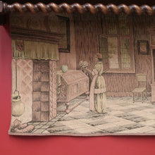 Load image into Gallery viewer, x SOLD Vintage Dutch Tapestry in Oak Barley Twist Framework, Pelmet, Oak Casement B10560