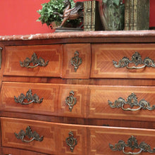 Load image into Gallery viewer, x SOLD Antique French Chest of Drawers, Antique Walnut, Brass, Marble Chest of Drawers B10781