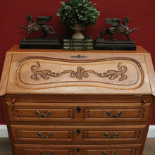 Load image into Gallery viewer, x SOLD Antique French Chest of Drawers Desk, 3 Drawer Writing Bureau Office Desk Chest B10712