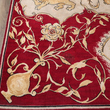 Load image into Gallery viewer, x SOLD Antique Handmade Rug, c1952 Coronation of Her Majesty Queen Elizabeth II Rug. B11093