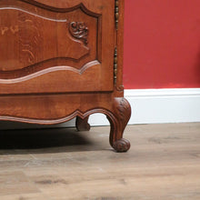 Load image into Gallery viewer, X SOLD Antique Vintage French Oak Bookcase or China Cabinet, Glass Door, and Drawers. B11270