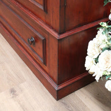 Load image into Gallery viewer, x SOLD Antique Australian Cedar Gentleman's Press, 2 Door Wardrobe Blanket Box Base B10741
