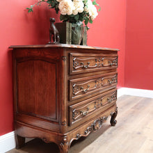 Load image into Gallery viewer, x SOLD Antique French Chest of Drawers, Oak 3 Drawer Hall Cabinet, Foyer Chest Drawers B10572