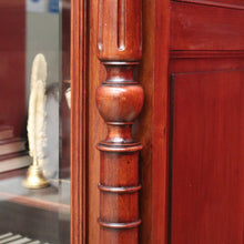 Load image into Gallery viewer, x SOLD Antique French Bookcase China Cabinet, Antique Walnut Glass Door Hall Cupboard. B10250