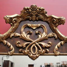 Load image into Gallery viewer, x SOLD Antique Italian Mirror, Antique Gilt and Burr Walnut Wall Hall or Vanity Mirror. B9806