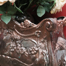 Load image into Gallery viewer, x SOLD Antique French Cast Iron Jardinière, Planter, Plant Stand, Kindling Holder B11035
