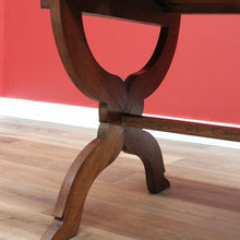 Load image into Gallery viewer, x SOLD Antique French Oak Table, Foyer Entry Table, Desk. Cross Pedestal Dining Table B10561