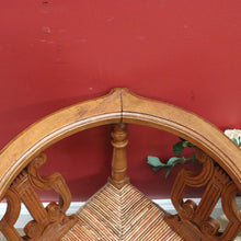 Load image into Gallery viewer, x SOLD Antique French Corner Chair Oak and Rush Seat Music Chair Bedroom Chair Armchair B10748