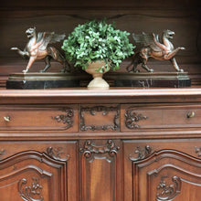 Load image into Gallery viewer, x SOLD Antique French Walnut 2 Section Carved Buffet Bookcase Display China Cabinet. B11915