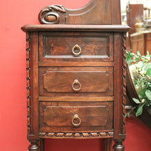 Load image into Gallery viewer, x SOLD Antique French Dressing Table, Twin Pedestal Walnut and Bevelled Mirror Dresser. B10326