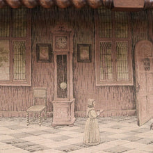 Load image into Gallery viewer, x SOLD Vintage Dutch Tapestry in Oak Barley Twist Framework, Pelmet, Oak Casement B10560