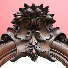 Load image into Gallery viewer, x SOLD Antique French Oak Mirror, Overmantle Mirror, Bevelled Edge Hall Mirror B10086