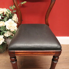 Load image into Gallery viewer, x SOLD Pair of Antique English Hall Chairs, Library or Bedroom Chairs, Mahogany Leather B11120