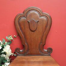 Load image into Gallery viewer, x SOLD Antique English Walnut Church Chair, Hall Chair Gothic Chair with Shield to Back. B10396