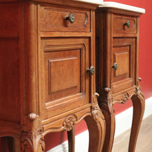 Load image into Gallery viewer, x SOLD Antique Bedside Tables, Antique French Lamp Tables, Pair of Hall Cupboards B10875