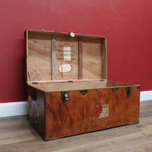 Load image into Gallery viewer, x SOLD Antique English Camphor Box, Marriage Chest, Coffee Table, Toy or Blanket Box B10977