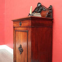 Load image into Gallery viewer, x SOLD Antique French Church Cabinet Hall Cabinet Cupboard Lamp Side Table in Mahogany. B10333