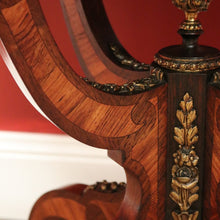 Load image into Gallery viewer, X SOLD Antique French Side Table, Lamp Table, Walnut and Brass Drop Side Sewing Table B10646
