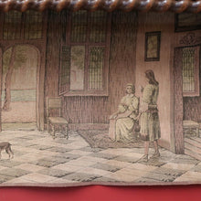 Load image into Gallery viewer, x SOLD Vintage Dutch Tapestry in Oak Barley Twist Framework, Pelmet, Oak Casement B10560