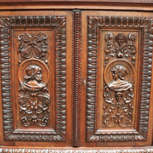 Load image into Gallery viewer, Antique French 19th Century Oak Gothic Revival, Sacrament Church Court Cabinet B10697