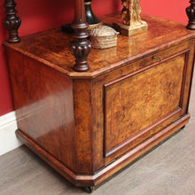 Load image into Gallery viewer, x SOLD Antique English Music Canterbury, Burr Walnut Inlay Lamp Cabinet, File Cupboard. B10053