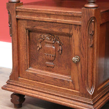 Load image into Gallery viewer, x SOLD Pair of French Bedside Tables, Antique Marble Top Oak Lamp Side Tables B10555