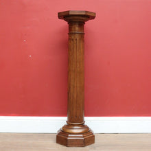 Load image into Gallery viewer, x SOLD Antique French Oak Pedestal, Plant stand in Oak Timbers, Statue Stand or Holder B11248