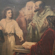 Load image into Gallery viewer, x SOLD Oil Painting, Hofmann, Young Jesus Teaching in the Temple. Framed and signed. B11221